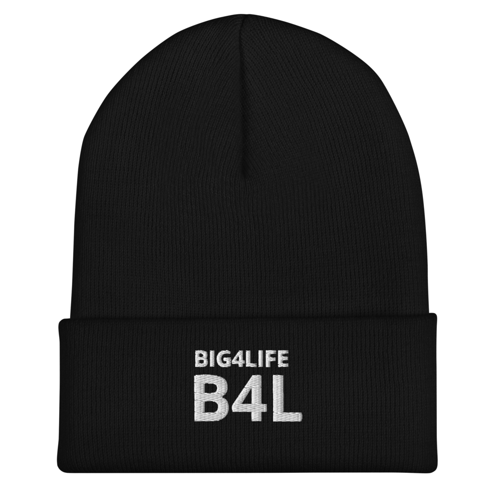 BIG4LIFE 4L Beanie — Unisex Cuffed Acrylic Beanie | Black